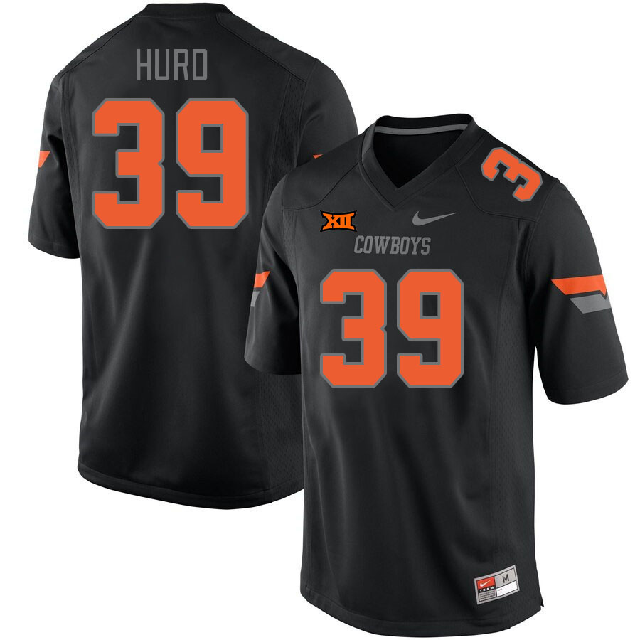 Men #39 Christian Hurd Oklahoma State Cowboys College Football Jerseys Stitched-Retro Black